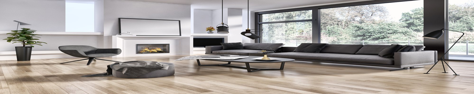 Modern living room - Success Floor Covering LLC